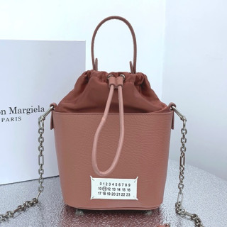 Maison Margiela 2019 Leather Bucket Chain Tote Shoulder Bag,23cm - 메종 마르지엘라 2019 레더 버킷 체인 토트 숄더백,MMB0029,23cm,핑크