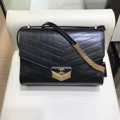 Chanel 2019 Leather Women Large Shoulder Bag,23CM - 샤넬 2019 레더 여성용 라지 숄더백,CHAB0939,23CM,블랙