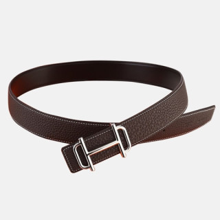 Hermes 2019 Mens Leather Belt - 에르메스 2019 남성용 레더 벨트 HERBT0023.Size(3.8cm).브라운금장,브라운은장