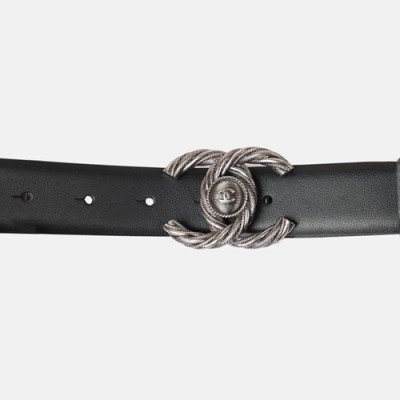 Chanel 2019 Ladies Leather Belt - 샤넬 2019 여성용 레더 벨트 CHABT0004.Size(3.0cm).블랙