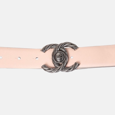 Chanel 2019 Ladies Leather Belt - 샤넬 2019 여성용 레더 벨트 CHABT0006.Size(3.0cm).연핑크