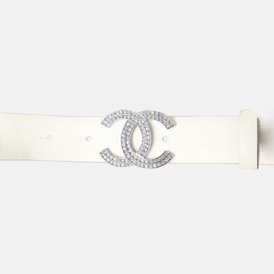 Chanel 2019 Ladies Leather Belt - 샤넬 2019 여성용 레더 벨트 CHABT0011.Size(3.0cm).화이트