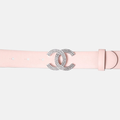 Chanel 2019 Ladies Leather Belt - 샤넬 2019 여성용 레더 벨트 CHABT0012.Size(3.0cm).연핑크