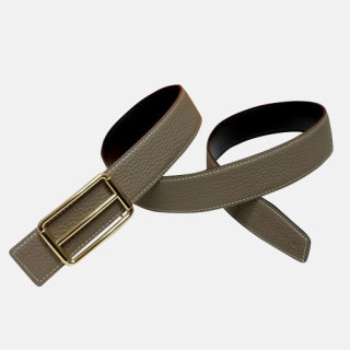 Hermes 2019 Mens Leather Belt - 에르메스 2019 남성용 레더 벨트 HERBT0031.Size(3.8cm).그레이