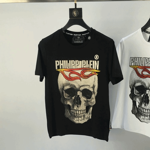 Philipp Plein 2019 Mens Logo Cotton Short Sleeved Tshirt - 필립플레인 남성 로고 코튼 반팔티 Phits0022.Size(m -3xl).블랙 