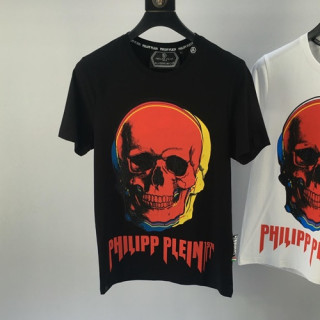 Philipp Plein 2019 Mens Logo Cotton Short Sleeved Tshirt - 필립플레인 남성 로고 코튼 반팔티 Phits0024.Size(m - 3xl).블랙 