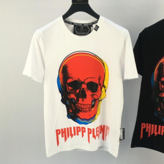 Philipp Plein 2019 Mens Logo Cotton Short Sleeved Tshirt - 필립플레인 남성 로고 코튼 반팔티 Phits0024.Size(m - 3xl).화이트