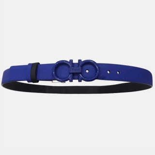 Salvatore Ferragamo 2019 Ladies Leather Belt - 살바토레 페라가모 2019 여성용 레더 벨트 FERB0004.Size(2.5cm).블루
