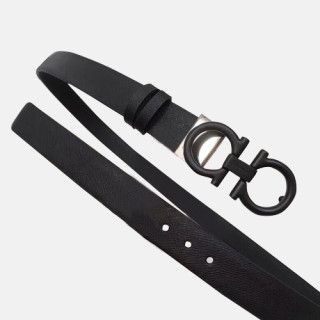 Salvatore Ferragamo 2019 Ladies Leather Belt - 살바토레 페라가모 2019 여성용 레더 벨트 FERB0006.Size(2.5cm).블랙