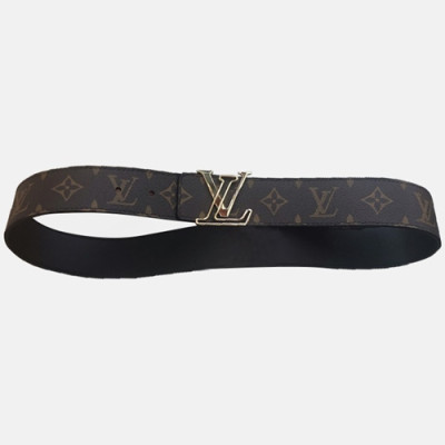 Louis vuitton 2019 Mens Canvas & Leather Belt - 루이비통 2019 남성용  캔버스 & 레더 벨트 LOUBT0025.Size(4.0cm).브라운
