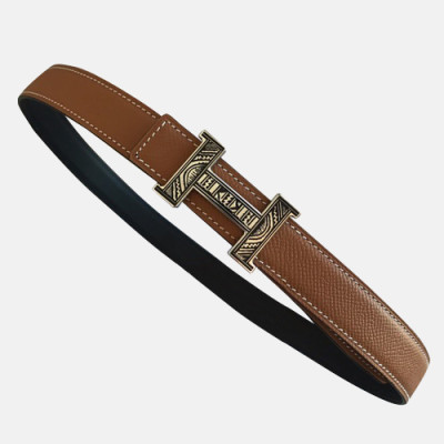 Hermes 2019 Ladies Constance Buckle Leather Belt - 에르메스 2019 여성용 콘스탄스 버클 레더 벨트 HERBT0054.Size(2.4cm),브라운