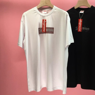 Supreme 2019 Mens Printing Logo Cotton Short Sleeved Oversize Tshirt - 슈프림 남성 프린팅 로고 코튼 오버사이즈 반팔티 supts0002.Size(s -xl).화이트