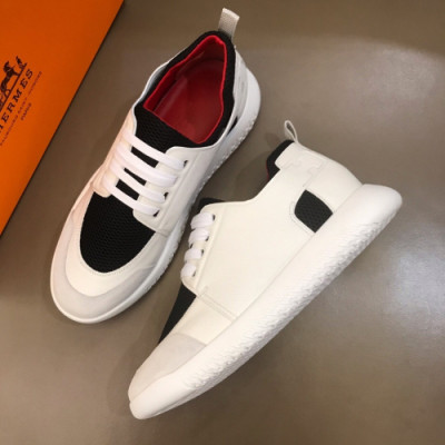 Hermes 2019 Mens Parfunms Business Leather Sneakers - 에르메스 남성 비지니스 레더 스니커즈 Her0299x.Size(240 - 270).블랙