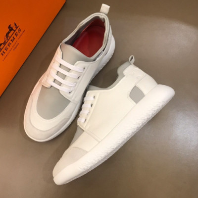 Hermes 2019 Mens Parfunms Business Leather Sneakers - 에르메스 남성 비지니스 레더 스니커즈 Her0301x.Size(240 - 270).그레이