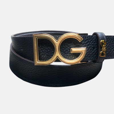 Dolce&Gabbana 2019 Mm/Wm Leather Belt - 돌체앤가바나 2019 남여공용 레더 벨트 DOLBT0001,Size(3.5cm),블랙