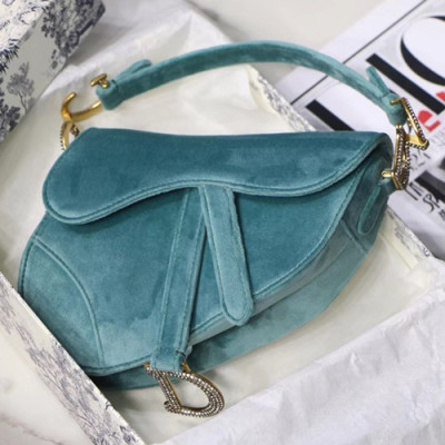 Dior 2019 Saddle Shoulder Bag,19.5CM - 디올 2019 새들 숄더백 DIOB0371,19.5CM,스카이 블루