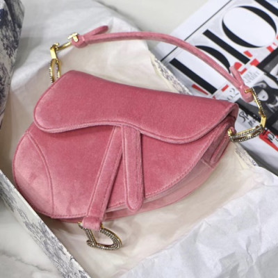 Dior 2019 Saddle Shoulder Bag,19.5CM - 디올 2019 새들 숄더백 DIOB0372,19.5CM,핑크