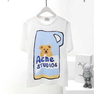 Acne 2019 Studios Mens Logo Cotton Short Sleeved Tshirt  - 아크네 스튜디오 남성 로고 코튼 반팔티 Acnts0004.Size(s - xl).화이트