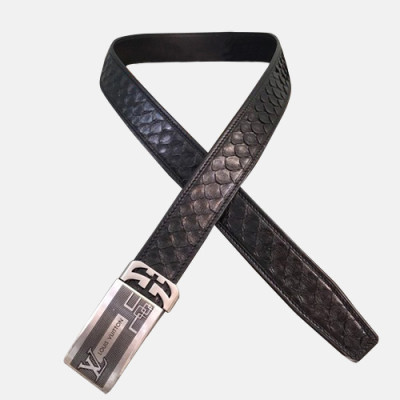 Louis vuitton 2019 Mens Leather Belt - 루이비통 2019 남성용 레더 벨트 LOUBT0081,Size(3.5cm),블랙