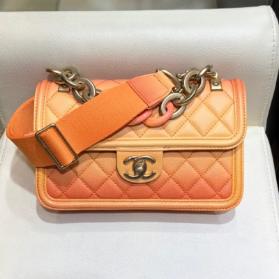Chanel 2019 Woman Leather Small Tote Shoulder Bag 22CM - 샤넬 2019 여성용 레더 스몰 토트 숄더백,CHAB1031,22CM,오렌지