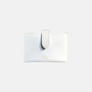 Celine 2019 Ladies Card Purse,11cm - 셀린느 2019 여성용 레더 카드 퍼스,CELW0033,11cm.화이트