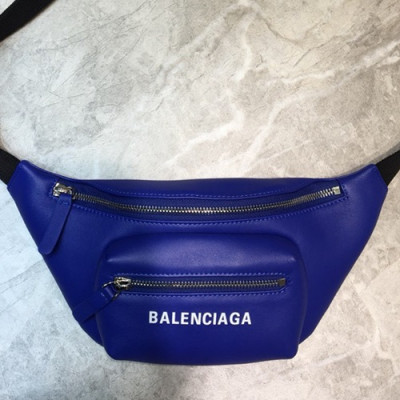 Balenciaga 2019 Leather Mini Hip Sack Belt Bag,18CM - 발렌시아가 2019 레더 남여공용 미니 힙색 벨트백,BGB0374,18CM,블루