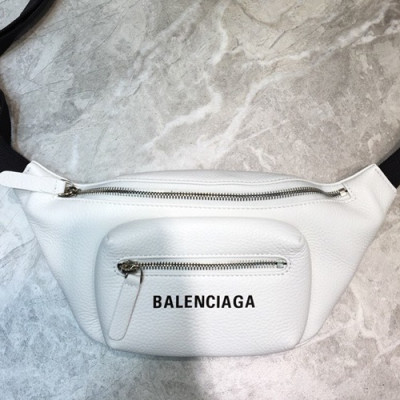 Balenciaga 2019 Leather Mini Hip Sack Belt Bag,18CM - 발렌시아가 2019 레더 남여공용 미니 힙색 벨트백,BGB0377,18CM,화이트
