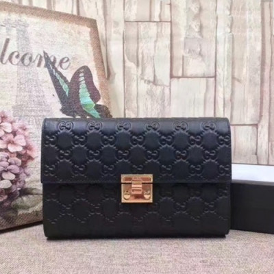 Gucci 2019  Padlock Leather Clutch Bag ,22CM - 구찌 2019 패드락 레더 여성용 클러치백 453156,GUB0784,22cm,블랙