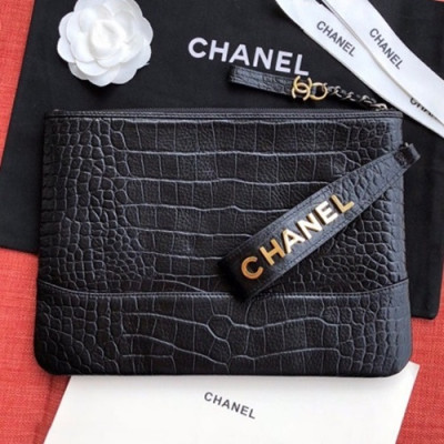 Chanel 2019 Leather Women Clutch Bag ,27.5CM - 샤넬 2019 레더 여성용 클러치백,CHAB1100,27.5CM,블랙