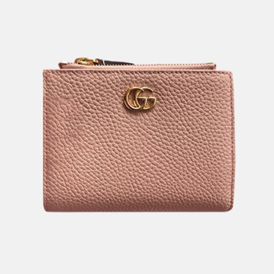 Gucci 2019 Marmont Leather Wallet  474747 - 구찌 마몬트 여성용 레더 반지갑  GUW0035.Size(12.5cm).핑크