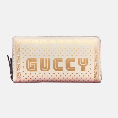 Gucci 2019 Print Leather Zip Round Wallet  510488 - 구찌 프린트 남여공용 레더 지퍼 라운드 장지갑  GUW0097.Size(19cm).화이트