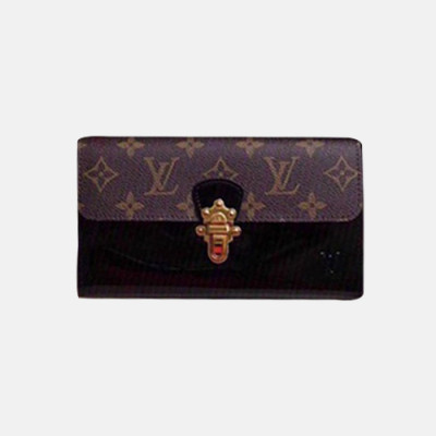 Louis Vuitton 2019 Cherrywood Wallet M61719 - 루이비통 여성용 체리우드 월릿 장지갑 LOUW0228.Size(19cm).블랙+브라운