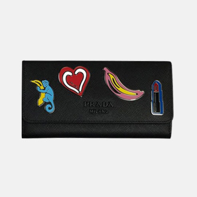 Prada 2019 Saffiano Ladies Wallet 1MH132 - 프라다 사피아노 여성용 장지갑,PRAW0141,18.7CM.블랙