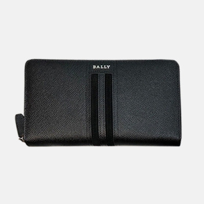 Bally 2019 Mens Leather Zip Round Wallet - 발리 남성용 레더 지퍼 라운드 장지갑 BALB0012.블랙
