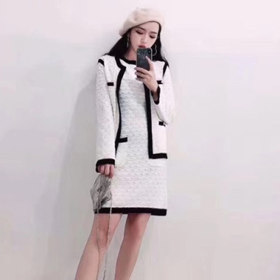 Chanel 2019 Ladies One-piece - 샤넬 2109 신상 여성 원피스 CHAOP0017.Size(s - l).블랙/화이트