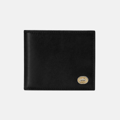 Gucci 2019 Leather Wallet  575985 - 구찌 남여공용 레더 반지갑  GUW0109.Size(11cm).블랙