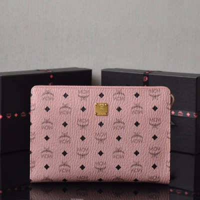 MCM 2019 Visetos Clutch Bag,29cm - 엠씨엠 2019 남여공용 비세토스 클러치백 MCMB0337,29cm,핑크