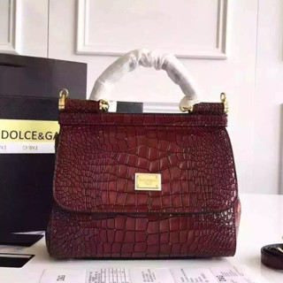 Dolce&Gabbana 2019 Leather Tote Shoulder Bag ,25CM - 돌체 앤 가바나 2019 레더 여성용 토트 숄더백 DGB0205,25cm,레드