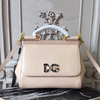Dolce&Gabbana 2019 Leather Tote Shoulder Bag ,25CM - 돌체 앤 가바나 2019 레더 여성용 토트 숄더백 DGB0207,25cm,베이지