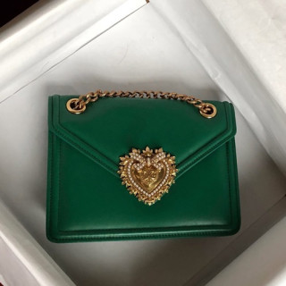 Dolce&Gabbana 2019 Leather Shoulder Cross Bag ,20.5CM - 돌체 앤 가바나 2019 레더 여성용 숄더 크로스백 DGB0211,20.5cm,그린