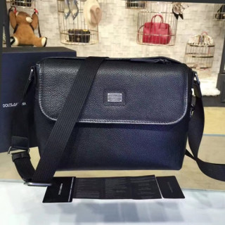 Dolce&Gabbana 2019 Leather Messenger Shoudler Bag ,33CM - 돌체 앤 가바나 2019 레더 남성용 메신저 숄더백 DGB0216,33cm,다크차콜