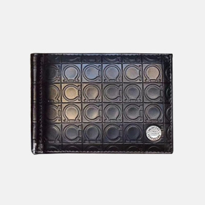 Ferragamo 2019 Mens Leather Card Holder / Money Cilp - 페라가모 남성용 레더 카드홀더 / 머니 클립 FERW0004,블랙