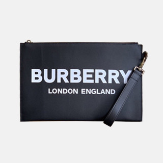 Burberry 2019 Leather Clutch Bag , 30cm - 버버리 2019 남여공용 레더 클러치백 ,BURB0381,30cm,블랙