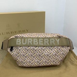 Burberry 2019 TB Canvas Hip Sack Belt Bag , 31cm - 버버리 2019 TB 남여공용 캔버스 힙색 벨트백 ,BURB0389,31cm,인디핑크