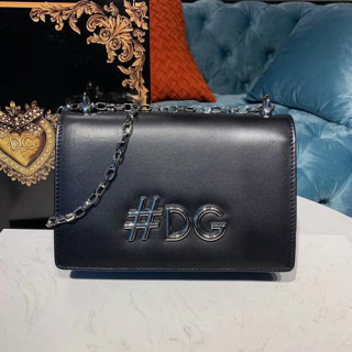 Dolce&Gabbana 2019 Leather Shoulder Cross Bag ,26CM - 돌체 앤 가바나 2019 레더 여성용 숄더 크로스백 DGB0232,26cm,블랙