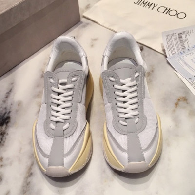 Jimmy Choo 2019  Mm/Wm Leather Running Shoes - 지미츄 2019 남여공용 레더 런닝 슈즈 JIMS0007.Size(225mm - 275mm).그레이