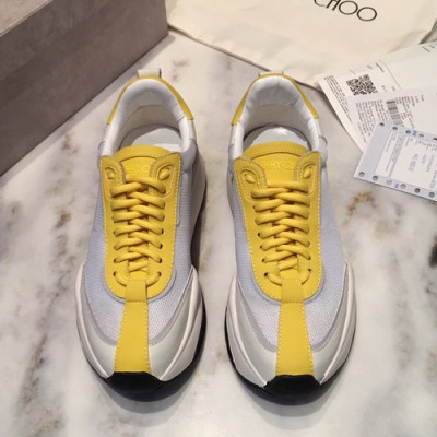 Jimmy Choo 2019  Mm/Wm Leather Running Shoes - 지미츄 2019 남여공용 레더 런닝 슈즈 JIMS0008.Size(225mm - 275mm).옐로우