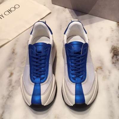 Jimmy Choo 2019  Mm/Wm Leather Running Shoes - 지미츄 2019 남여공용 레더 런닝 슈즈 JIMS0009.Size(225mm - 275mm).블루