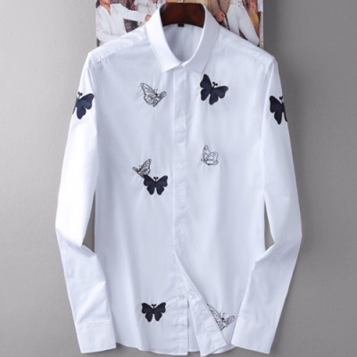 Valentino 2019 Mens Logo Slim Fit Cotton Short Sleeved Shirt - 발렌티노 남성 로고 슬림핏 고튼 셔츠 VALST0013.Size(M -3XL).화이트/블랙