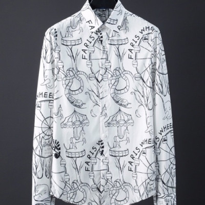 Prada 2019 Mens Cajual Logo Cotton Sleeved Shirts - 프라다 2019 남성 캐쥬얼 로고 코튼 셔츠 PRAST0026.Size(M - 3XL).화이트